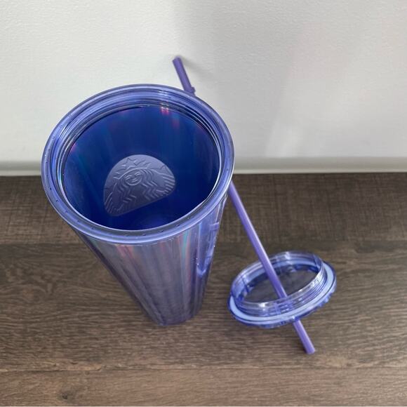 Starbucks NWT Purple Dome Lid Wisteria Kaleidoscope Venti Cold Tumbler 24oz 2022 - Picture 6 of 6